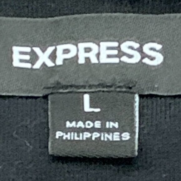 Express Strapless/Tube Dress Floral Ruffle Tiered Skirt L Black #50i - Picture 7 of 9